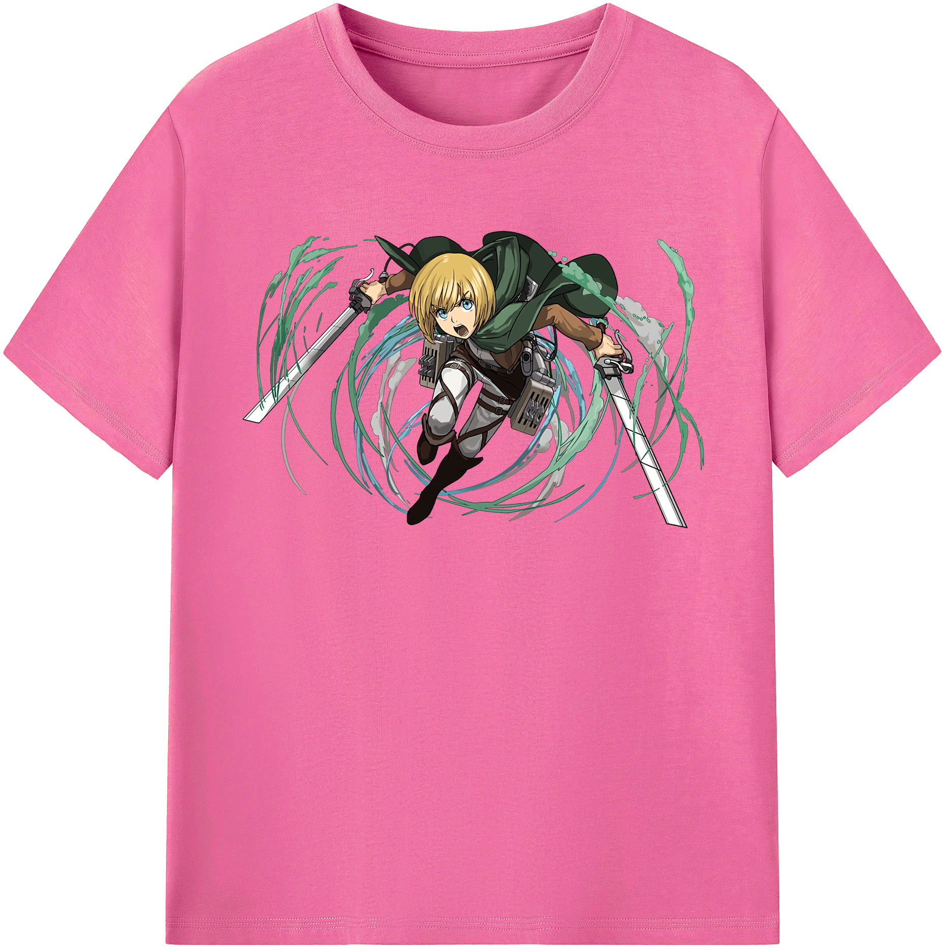 （画像用） 進撃の巨人 アルミン·アルレルト Attack on Titan Armin Arlert レディースカジュアルプリントTシャツ（綿100％）